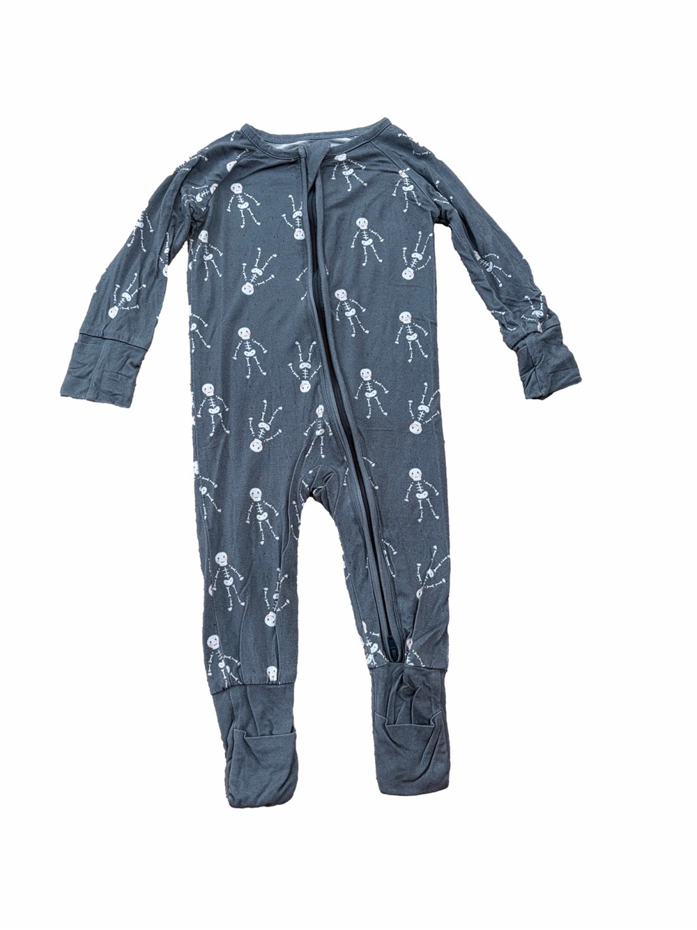 Little One Shop Size 3-6 Months Skeleton Halloween Print Bamboo Sleeper Pajamas